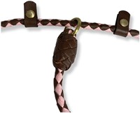 Leather By Beth Retriever Leash Cognac - Pink 150cm x 8mm-2