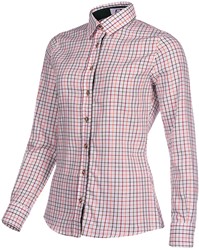 Baleno® Nina Women's Shirt Orange Check 100% Katoen