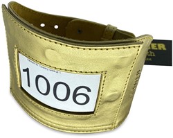 Leather By Beth Startnummer houder GOLD