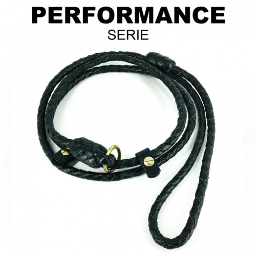 Leather By Beth Retriever Leash Black - Darkgreen 150cm x 8mm
