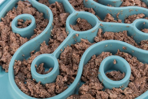 Trixie Slow Feeding voermat Ø 28cm Blauw-3