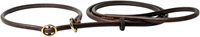 Leren showlijn Donkerbruin 6mm x 110cm Met dubbele stop