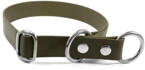 SALE: Biothane® Sliphalsband - Khaki 25mm x 65cm