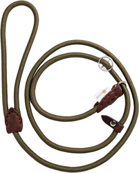 Hunter & Co Sliplijn Softgrip Olive de Luxe 8mm x 150cm Dubbele stop