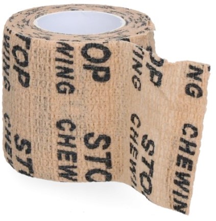 Elastische Bandage - Bruin/Beige = STOP Chewing