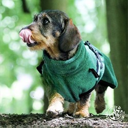 Dryup® Cape TECKEL Dark Green Langere rug & Kortere zijpanden!