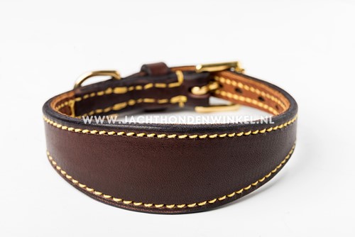 Teckelhalsband de luxe (handgemaakt)