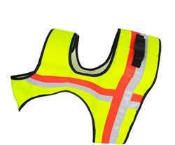Signaalvest Gummyflex met GPS  Vakje Geel