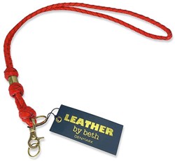 Leather By Beth Lanyard MG Carmine Red