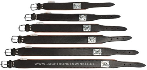 Leren Zweetwerk halsband / Schweisshalsung (Zwart)-3